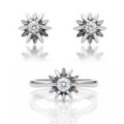 PENDIENTES ORO BLANCO 18KL DIAMANTES