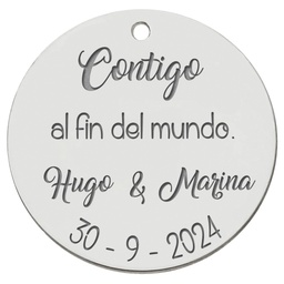 CHAPA PLATA 925MM PARA RAMO DE NOVIA