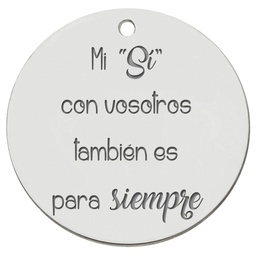 CHAPA PLATA 925MM PARA RAMO DE NOVIA