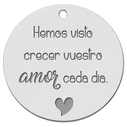CHAPA PLATA 925MM PARA RAMO DE NOVIA
