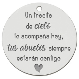 CHAPA PLATA 925MM PARA RAMO DE NOVIA