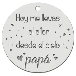 CHAPA PLATA 925MM PARA RAMO DE NOVIA