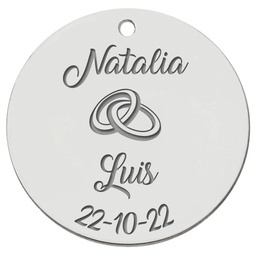 CHAPA PLATA 925MM PARA RAMO DE NOVIA