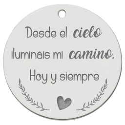 CHAPA PLATA 925MM PARA RAMO DE NOVIA