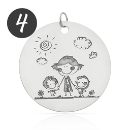 DIBUJASUEÑOS - ABALORIO PLATA 925MM - 23MM