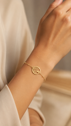 PULSERA PLATA CHAPADA EN ORO ARBOL DE LA VIDA