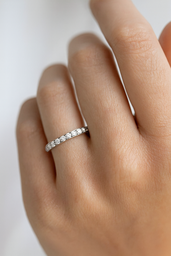 SORTIJA ORO BLANCO 18KL INFINITY CIRCONITAS - 2.50MM