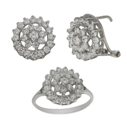 PENDIENTES ORO BLANCO 18KL CIRCONITAS