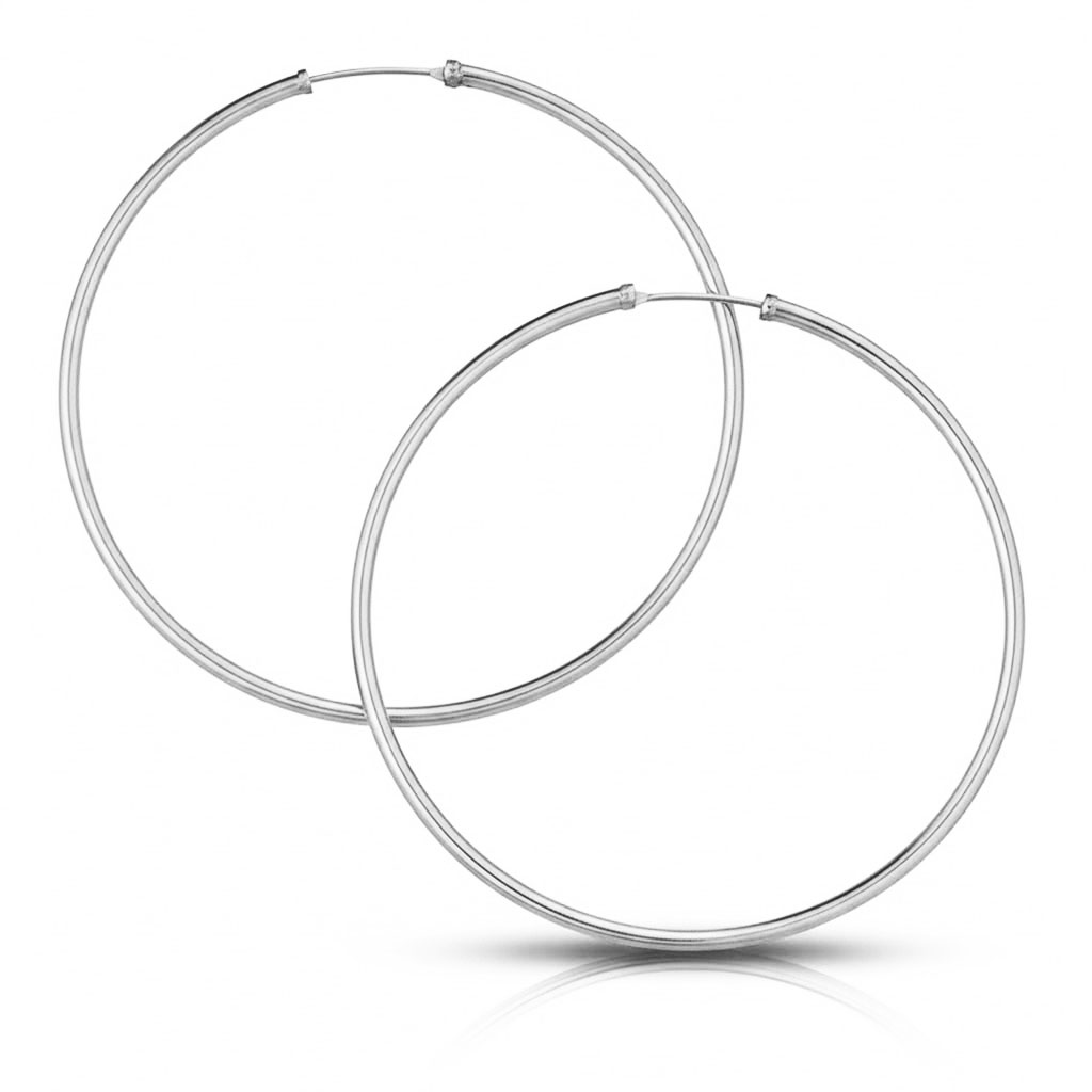 AROS ORO BLANCO 18KL - 50MM