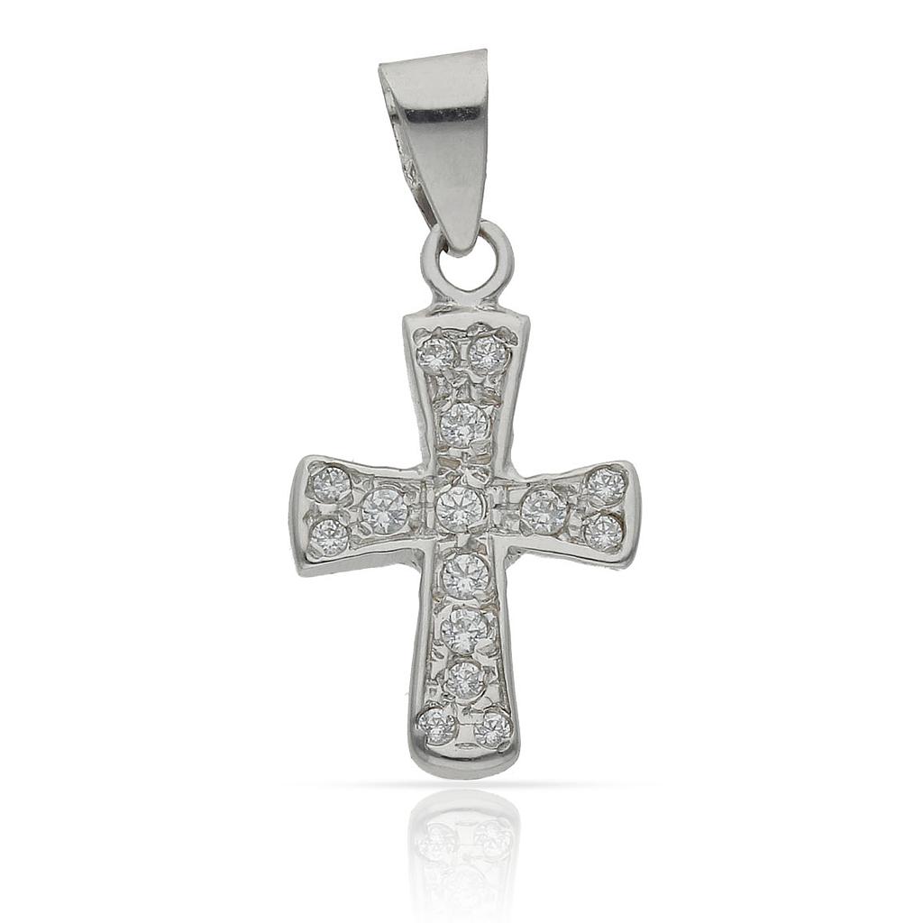 CRUZ ORO BLANCO 18KL CIRCONITAS