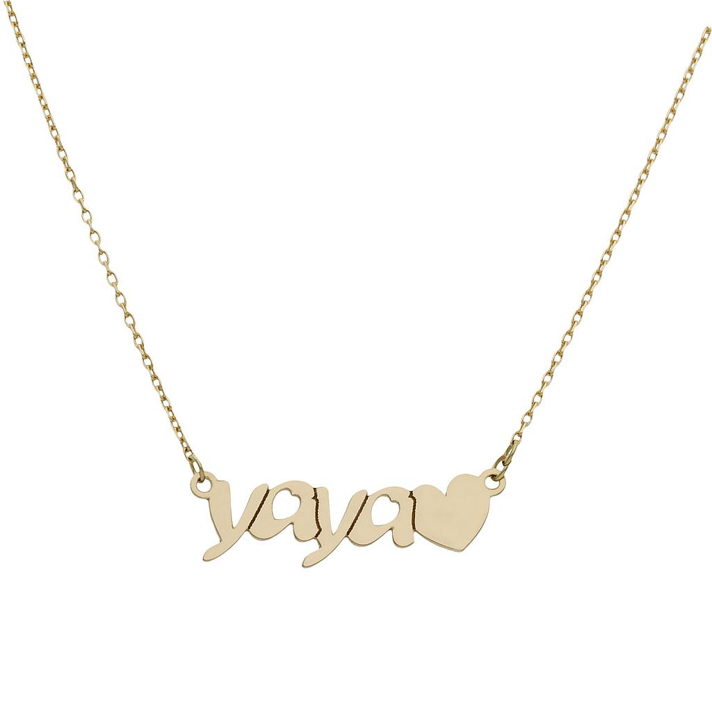 GARGANTILLA ORO 18KL YAYA + CORAZON