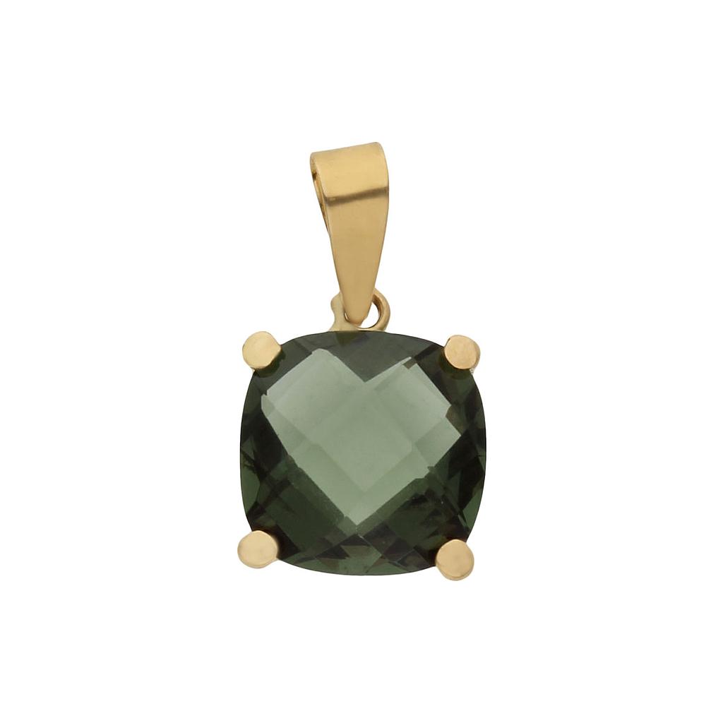COLGANTE ORO 18KL COLOR OLIVINA