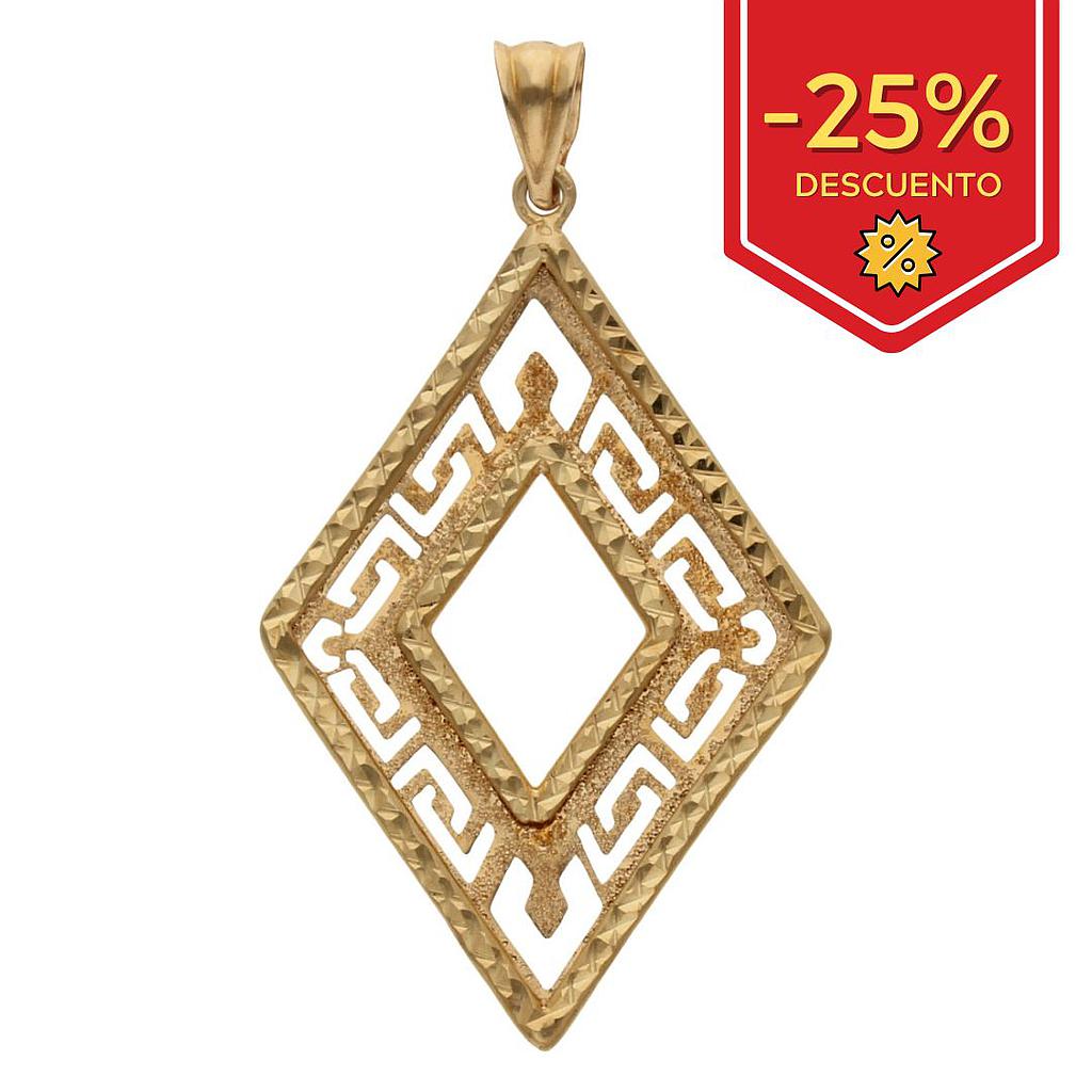 COLGANTE ORO DE 18KL CALADO ROMBO
