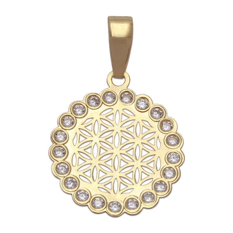 COLGANTE ORO 18KL CALADO - 15MM