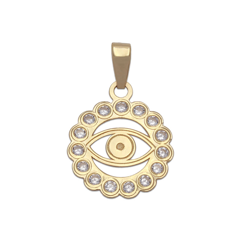COLGANTE ORO 18KL OJO TURCO - 12MM