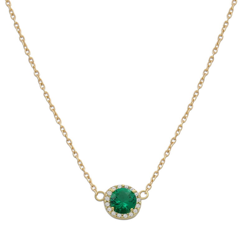 GARGANTILLA ORO 18KL CRISOPAL VERDE - 7MM