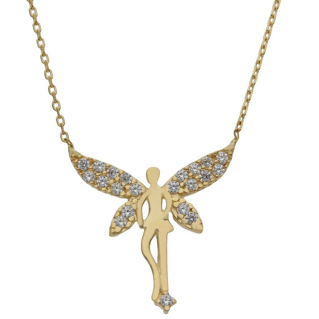 GARGANTILLA ORO 18KL CAMPANILLA CIRCONITAS