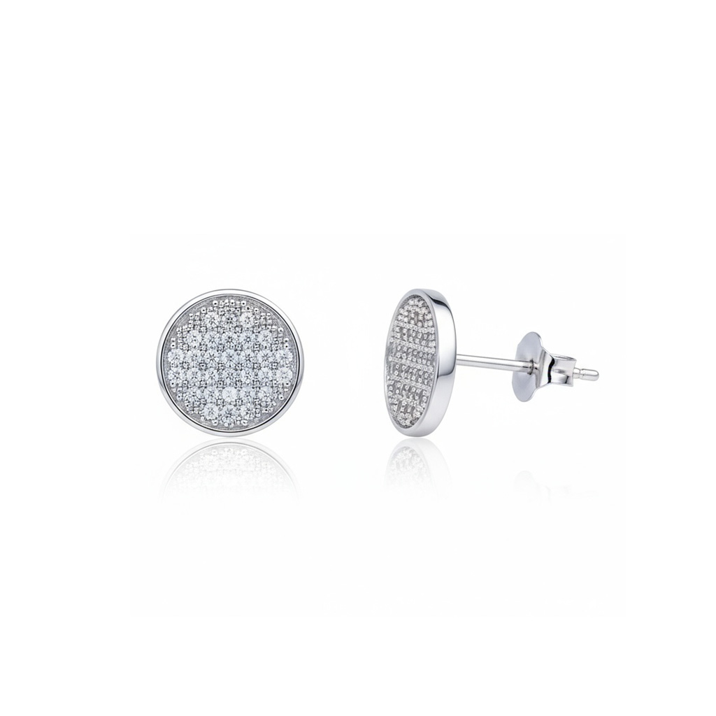 PENDIENTES ORO BLANCO 18KL DIAMANTES