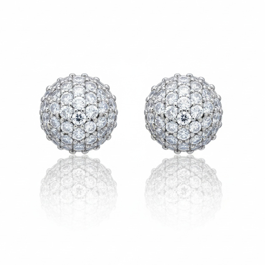 PENDIENTES ORO BLANCO 18KL DIAMANTES