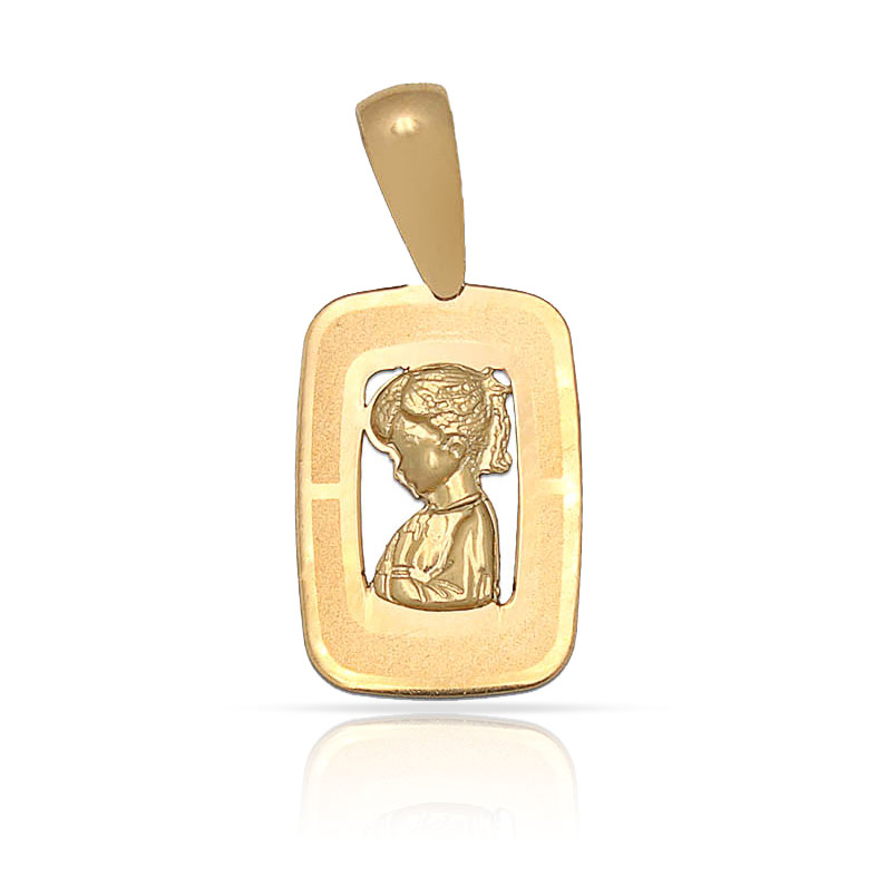 MEDALLA ORO 18KL VIRGEN NIÑA - 10X16MM
