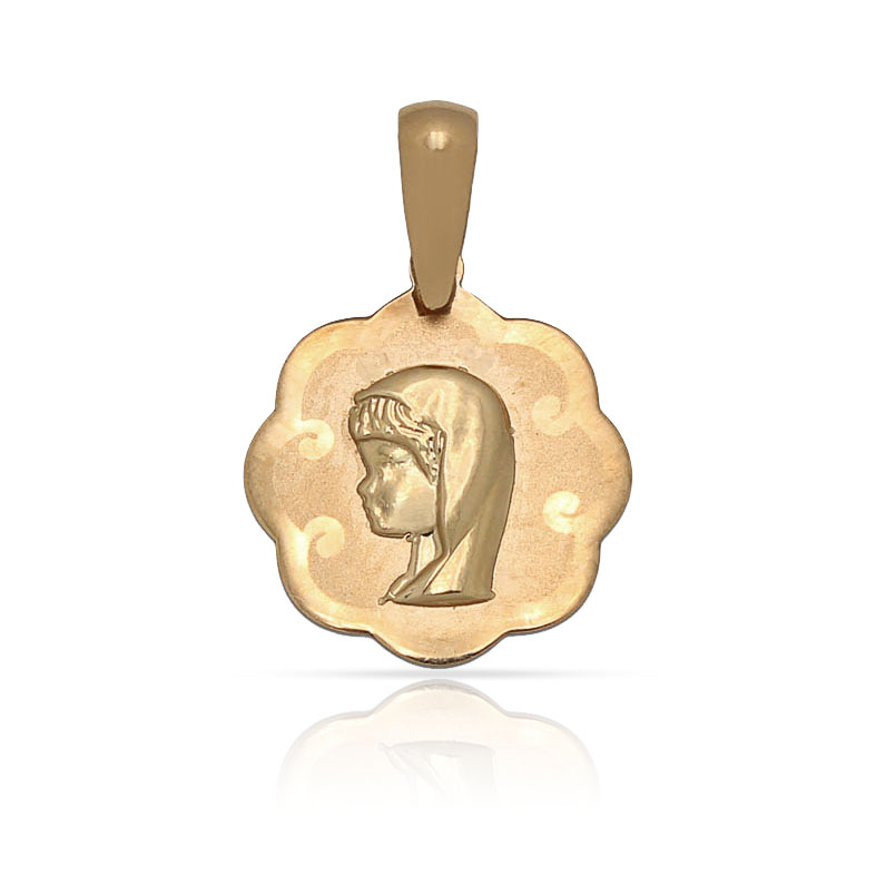 MEDALLA ORO 18KL VIRGEN NIÑA - 14x15MM