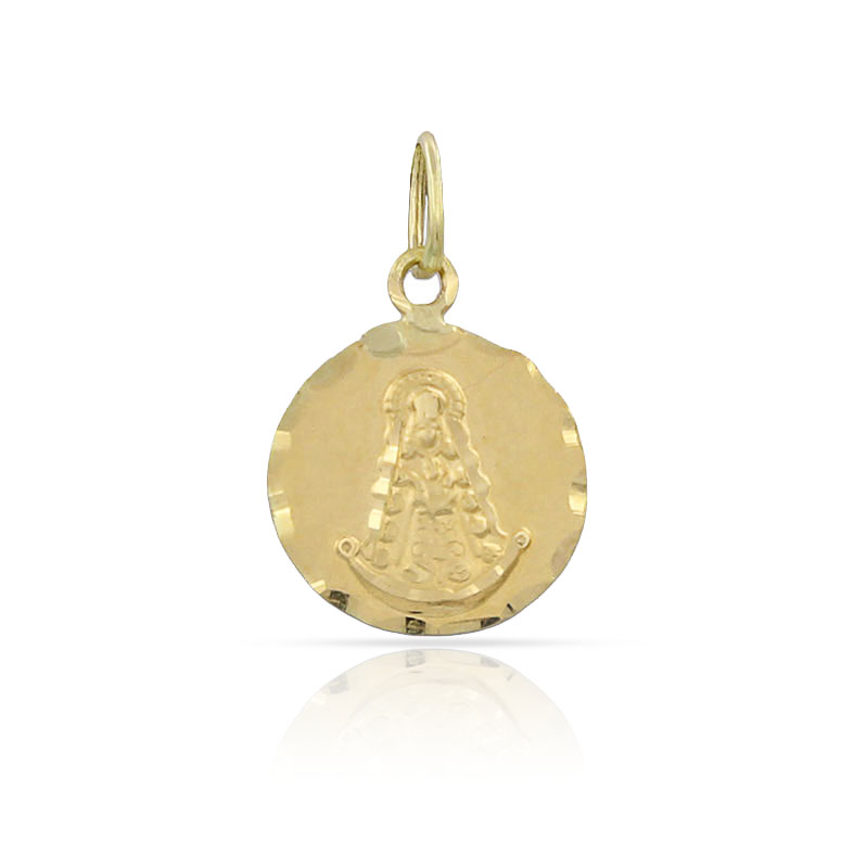MEDALLA ORO 18KL LENTEJA V. ROCIO - 10MM