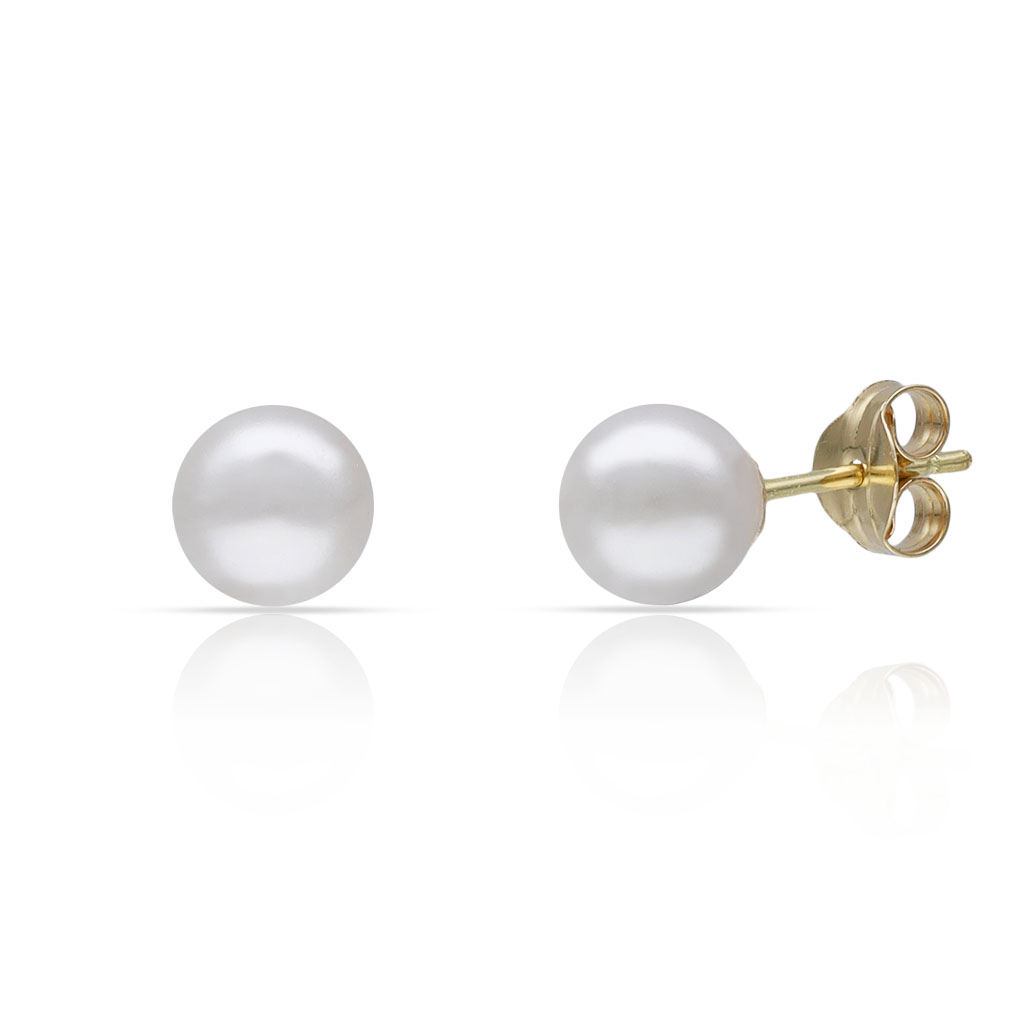 PENDIENTES ORO 18KL PERLAS SHELL - 6MM