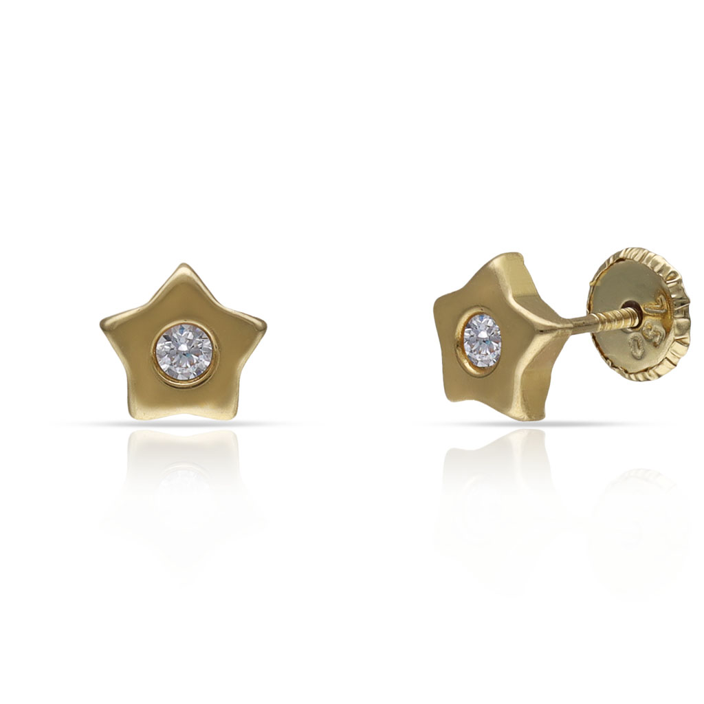 PENDIENTES ORO 18KL ESTRELLA