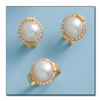 PENDIENTES ORO 18KL PERLAS JAPONESAS