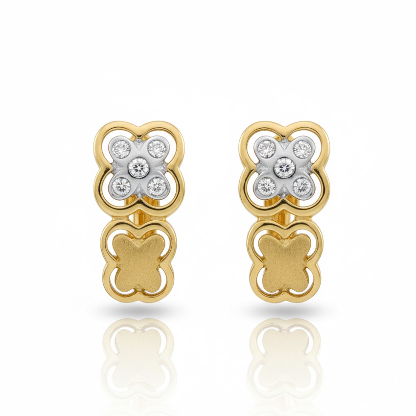 PENDIENTES ORO 18KL CIRCONITAS