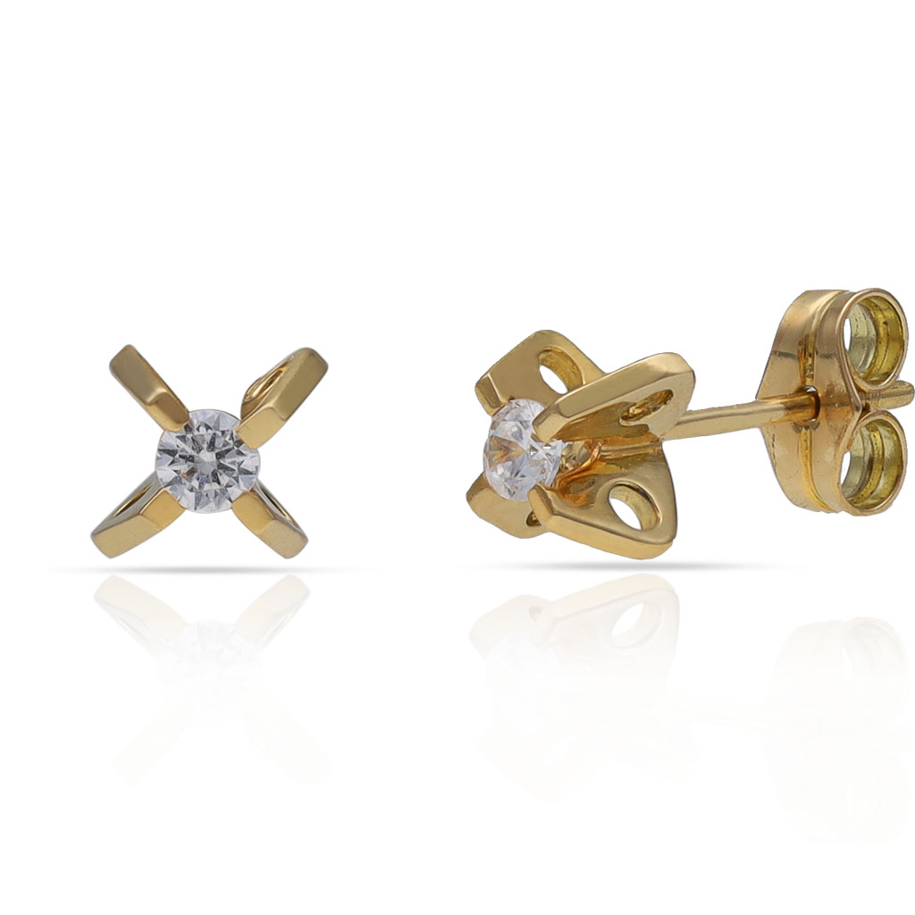 PENDIENTES ORO 18KL CIRCONITAS