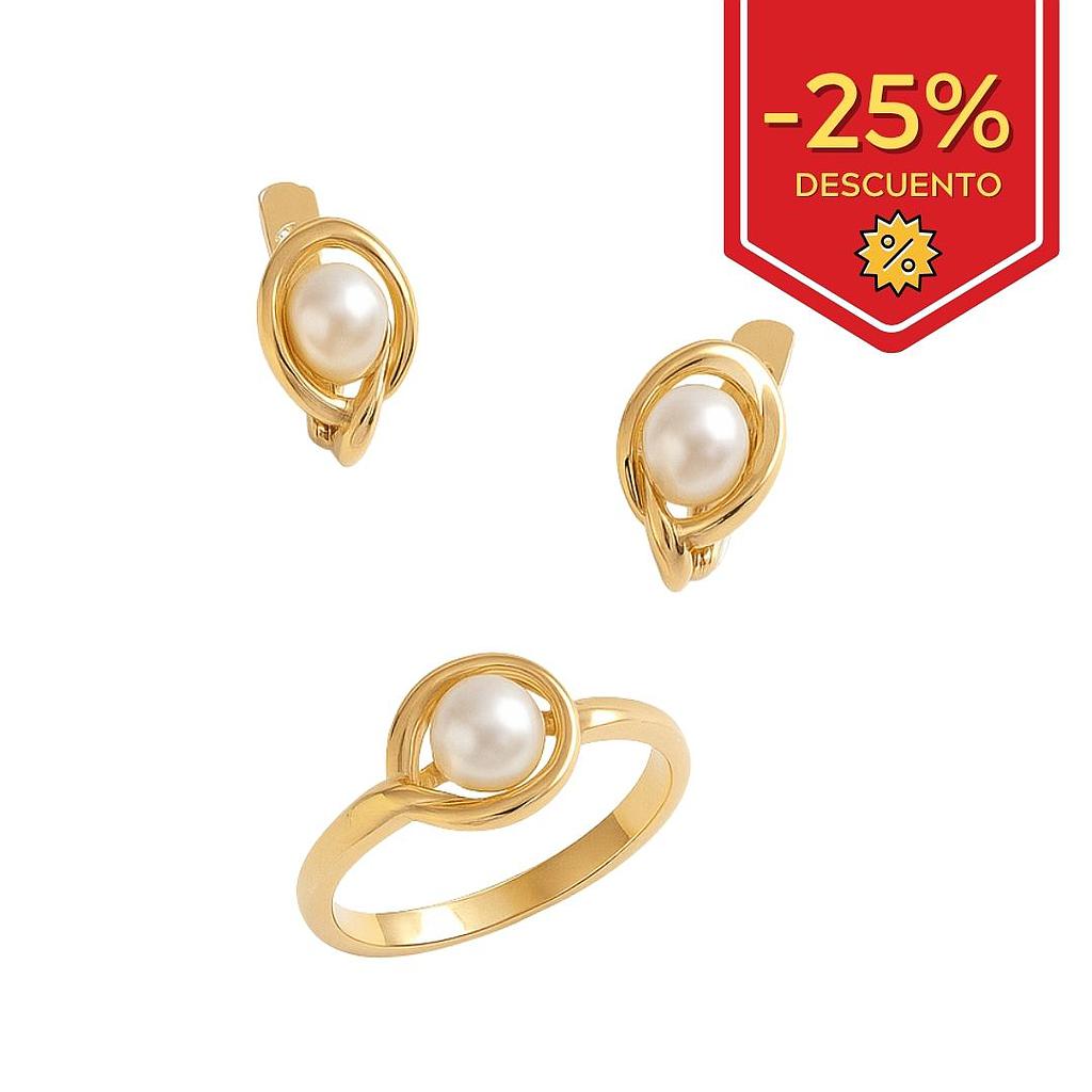 PENDIENTES BEBE ORO 18KL PERLAS