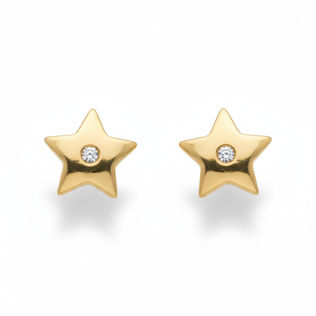 PENDIENTES ORO 18KL ESTRELLAS