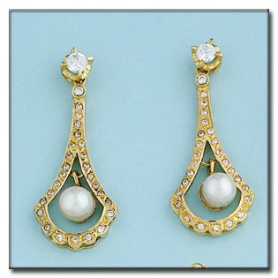 PENDIENTES ORO 18KL PERLAS