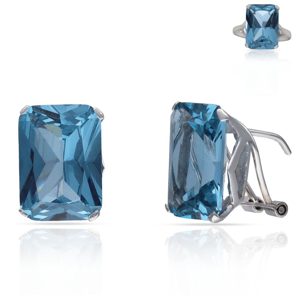 PENDIENTES ORO BLANCO 18KL