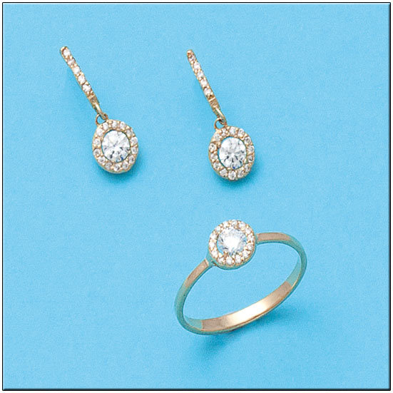 PENDIENTES ORO 18KL CIRCONITAS