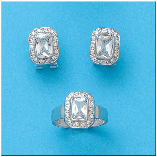 PENDIENTES ORO BLANCO 18KL CIRCONITAS