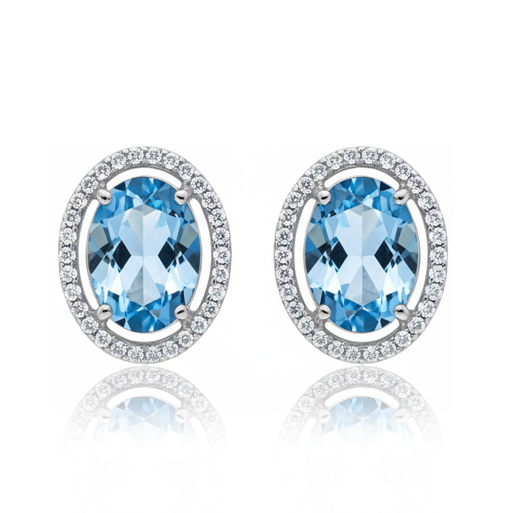 PENDIENTES ORO BLANCO 18KL