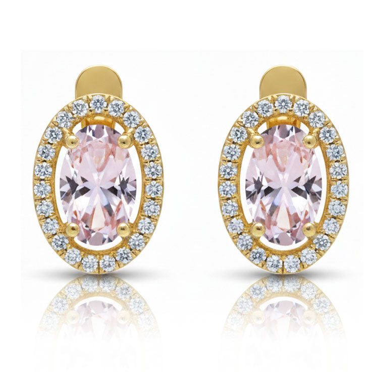 PENDIENTES ORO 18KL NANO MORGANITA