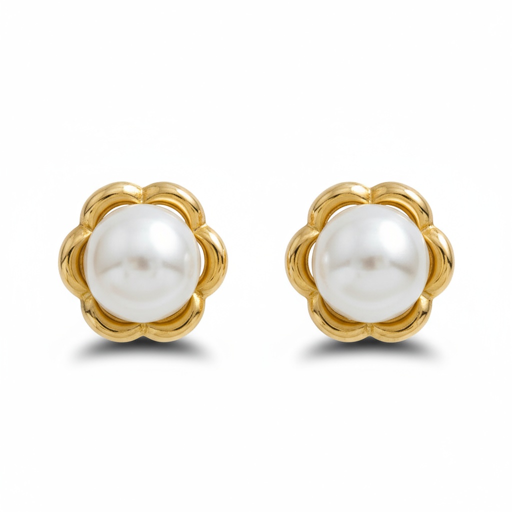 PENDIENTES ORO 18KL PERLAS 14MM