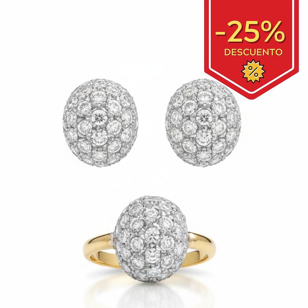 PENDIENTES ORO 18KL BICOLOR