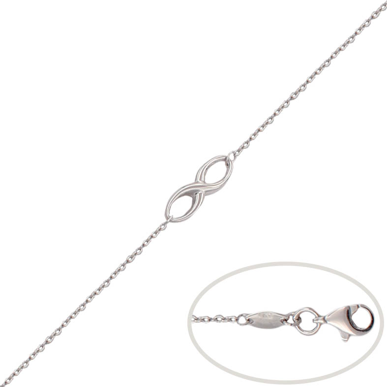 PULSERA ORO BLANCO 18KL INFINITO