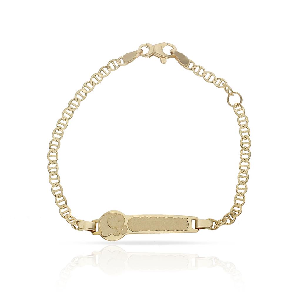 PULSERA ORO 18KL ELEFANTE ANCLA TALLADA