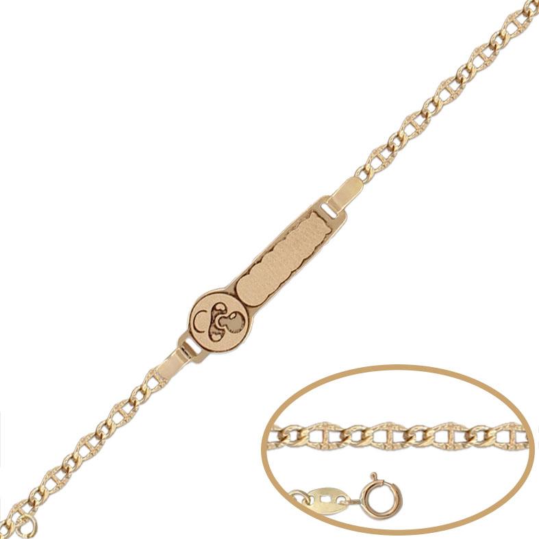 PULSERA ORO 18KL CHUPETE - 13CM