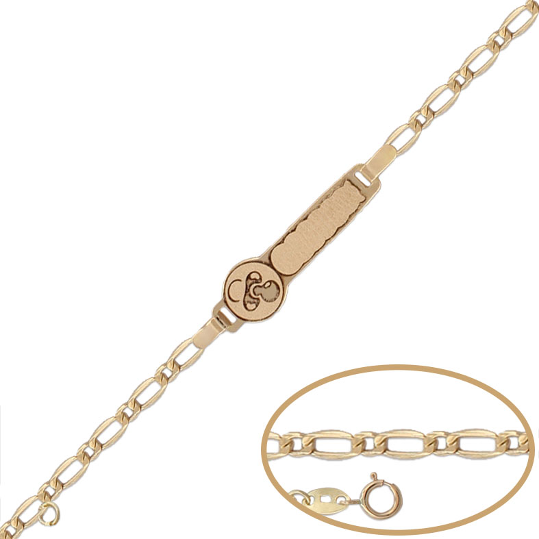 PULSERA ORO 18KL CHUPETE - 13CM