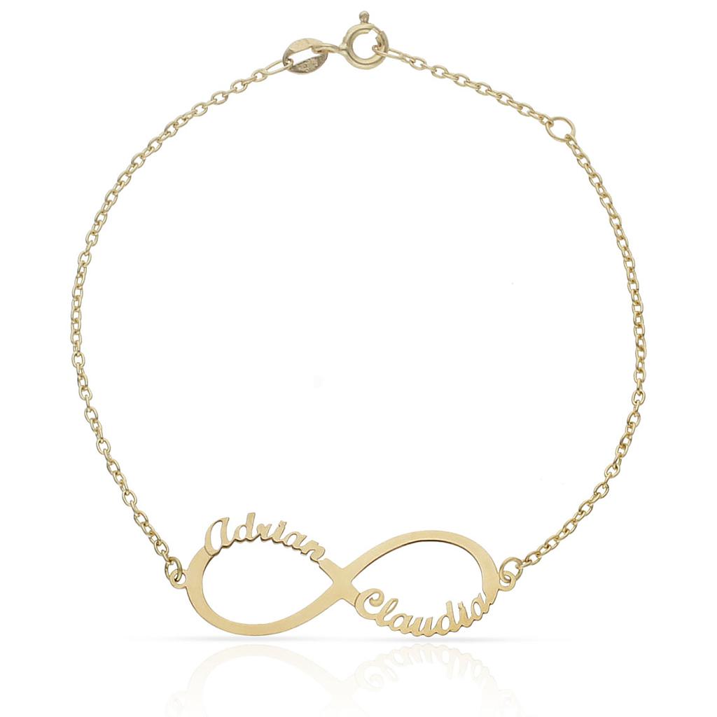 PULSERA ORO 18KL INFINITO NOMBRES