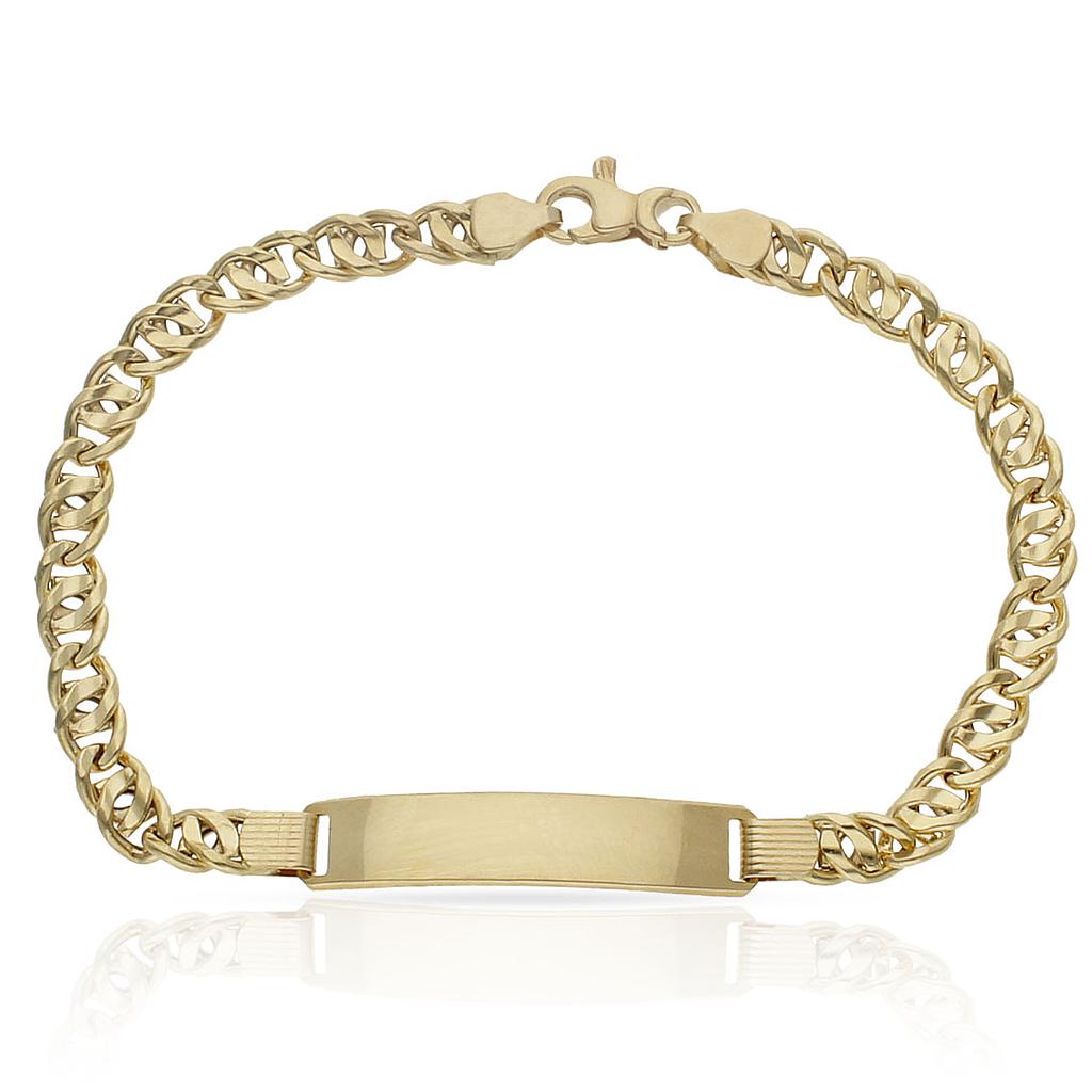 PULSERA ORO 18KL HUECO PLACA