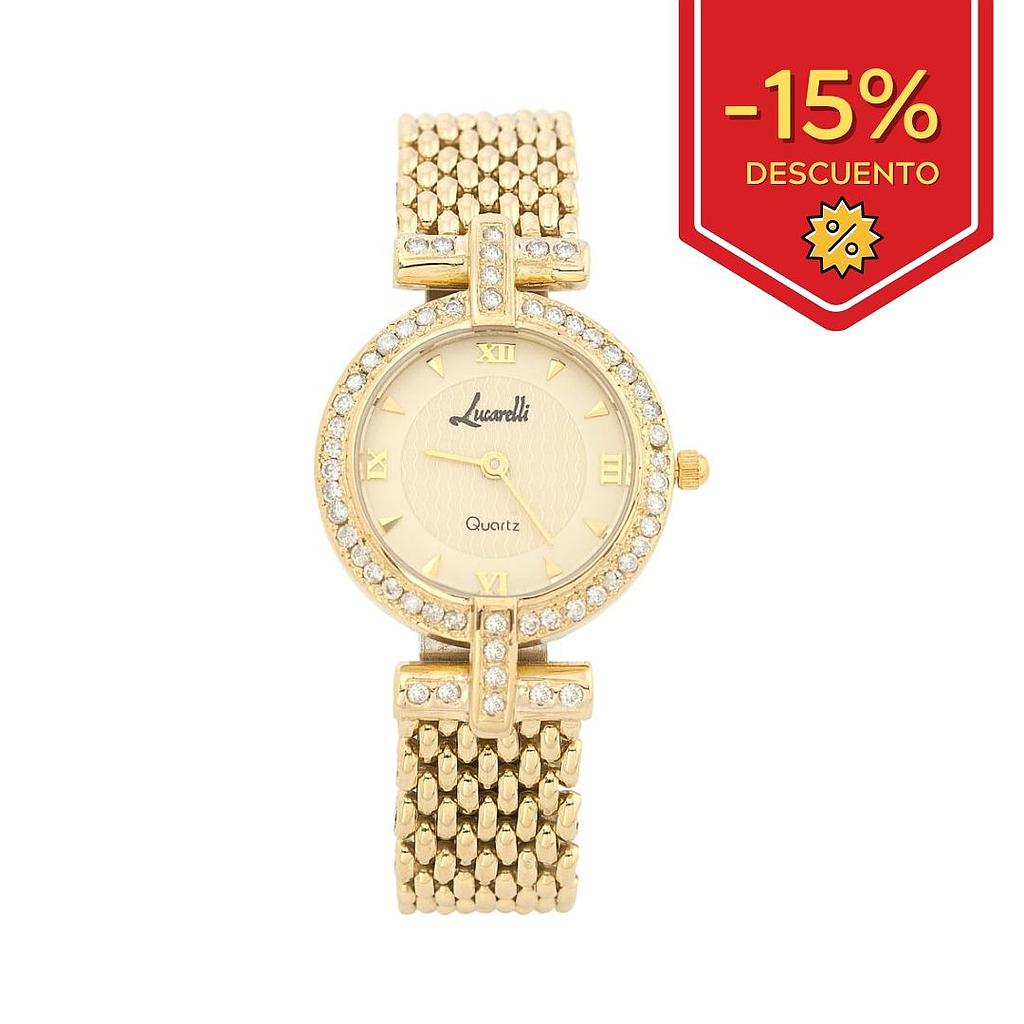 RELOJ ORO 18KL SEÑORA LUCARELLI DIAMANTES