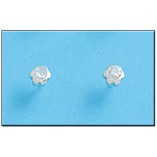 PENDIENTE PLATA 925MM FLOR CIRCONITA