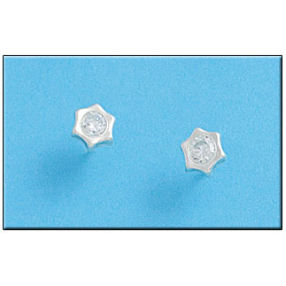 PENDIENTE PLATA 925MM ESTRELLA MEDIANO - 6MM